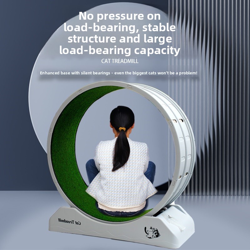 PP Material Cat Exercise Wheel Multifunctional Silent Cat Treadmill with Scratching Pad &amp; Interactive Toy, Custom Available