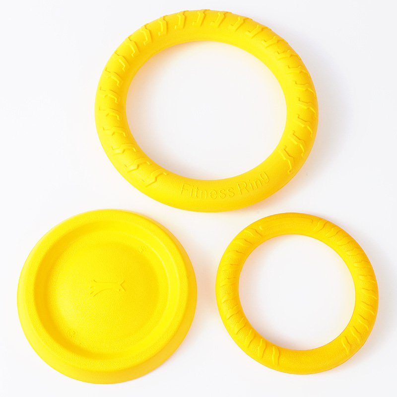 Yellow 9 cm Floatable Durafoam Outside Water Eva Foam Floating Ball Ring Pet Dog Toy for Dog