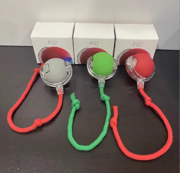 Hot Sales Pet Toy 360° Automatic Interactive Dog Smart Ball Toy With Rope Interactive Cat Toys USB Charger Rolling Ball for Cats