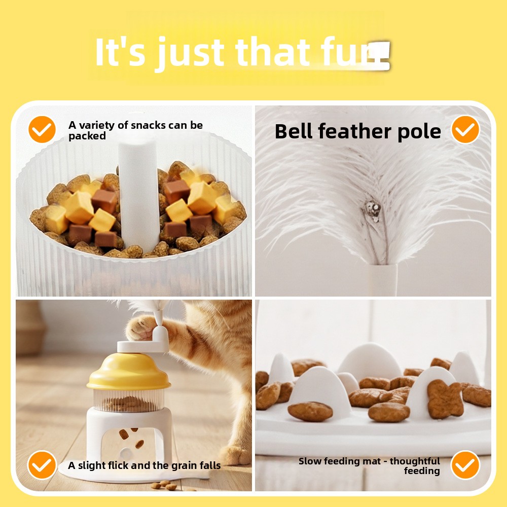 Multi-function Rotating Ice Shaver Cat Puzzle Toy Treat Dispenser Slow Lick Mat Self Amusement Teaser Wand for Indoor Kittens