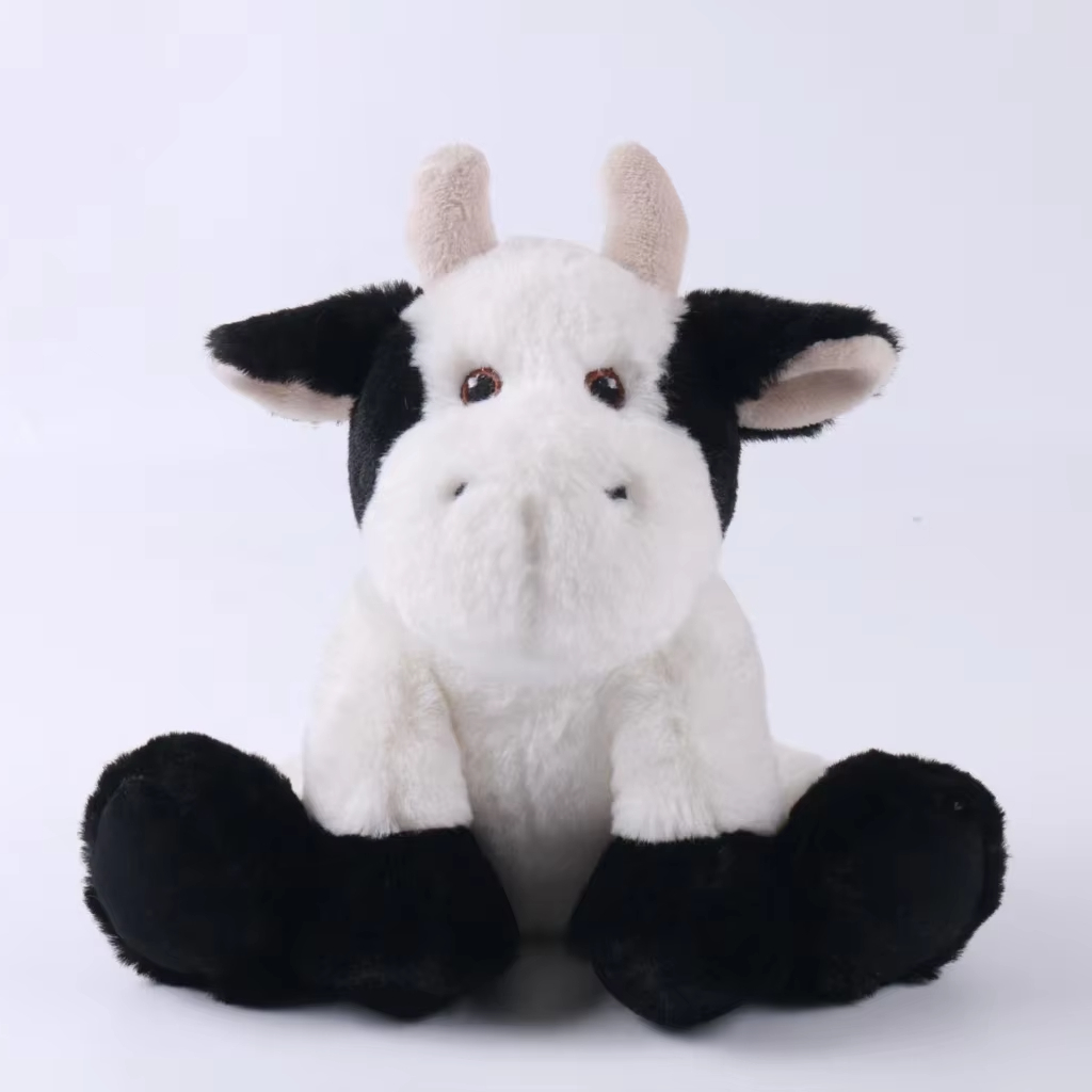PET Wildlife Plush Toys Cow - 20cm Companions for Endless Hugs, Calming Anxiety &amp; Brightening Playrooms