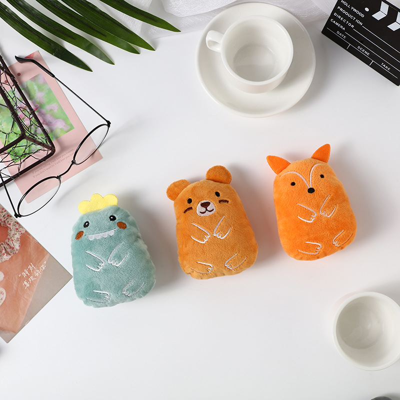 A Touch of Green Cartoon Pet Plush Toy Crinkle Paper Sounds Durable Polyester Material for Cats Dogs-Interactive Scratch Bite