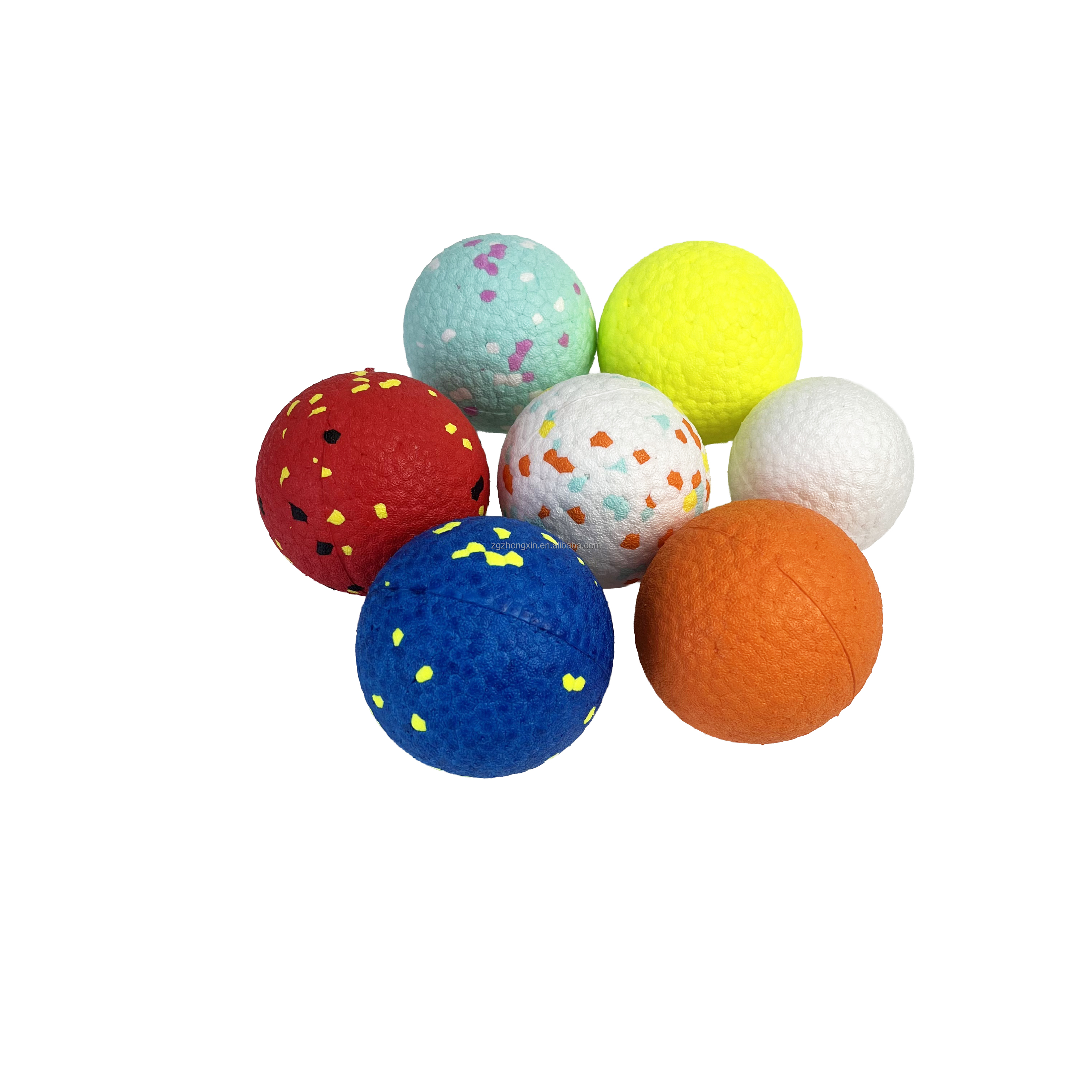 Eco-Friendly Lightweight Geometric Pattern Chewing Toy Modern Style Cat Dental Cleaning Ball Bite-Resistant Easy Clean