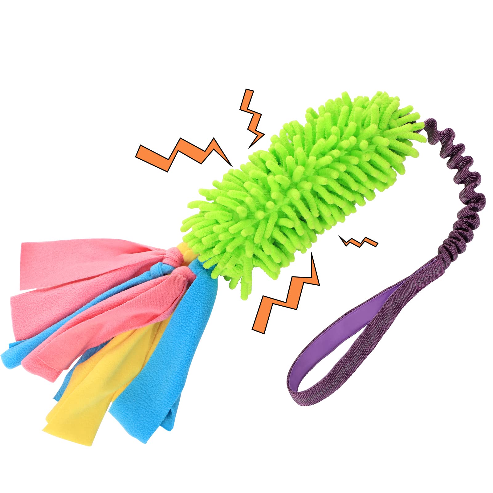 Bungee Tug of War Rope Squeaky Interactive Play Games Dog Tug Toy
