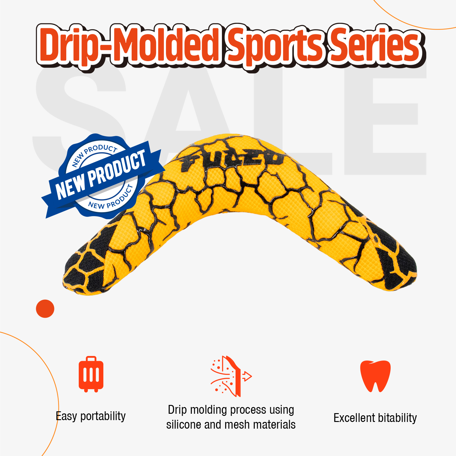 High Quality Durable TPR Dog Boomerang Chew Toy Water-Resistant Floating Classic/Modern Design for Medium/Large Dogs