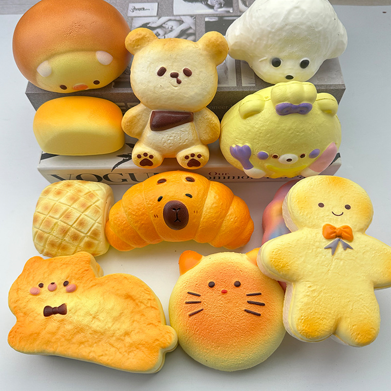 Xiaohongshu-style Soft Squishy Pu Material Simulated Food Stress Release Toy Slow-Rebound Children's Food-Themed Stall Item Boys