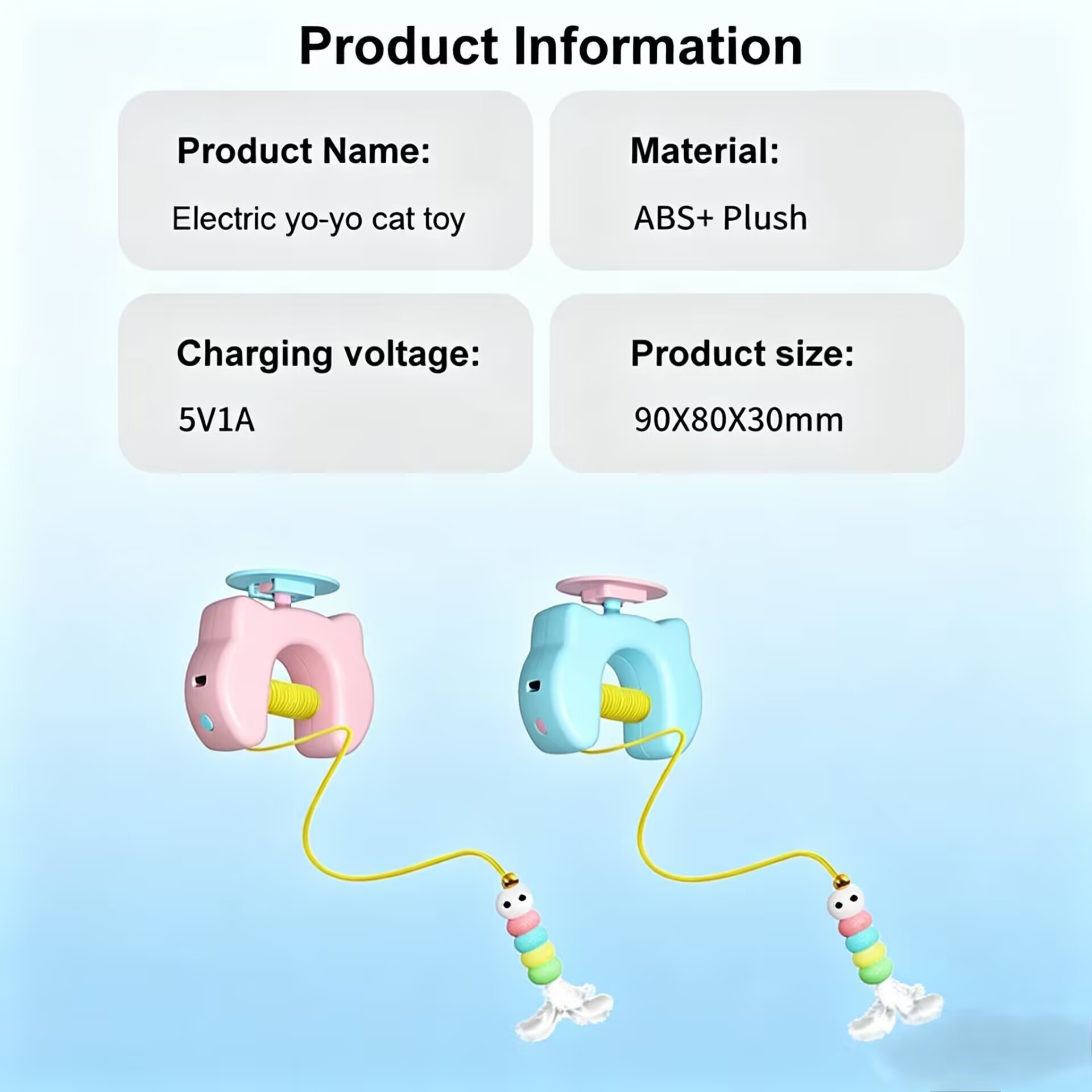 Indoor Automatic Cat Toys, Door-Hanging Motion-Activated Pet Toys, Self-Entertainment Stress-Relief Cat Yo-Yo