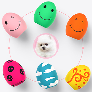New Dog Puppy Rubber Sound Squeaky Latex Bouncy Squeaker Interactive Fetch Play Pet Egg Balls Pet Toy