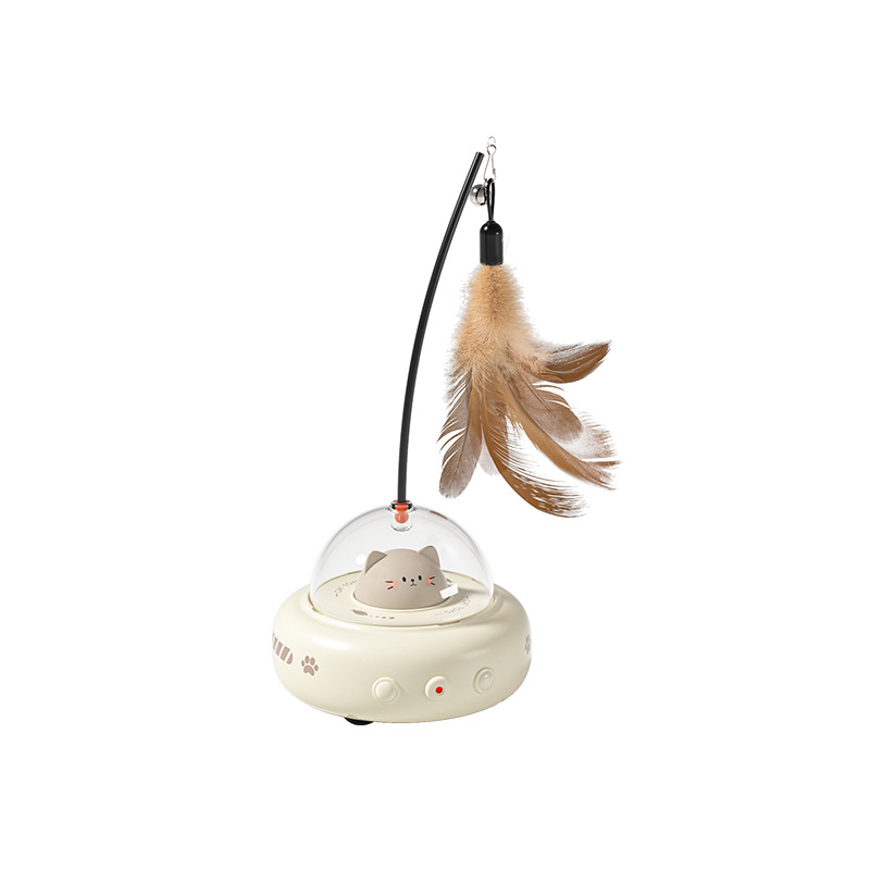 Smart Automatic Electric Induction Cat Toy Feather Cat Teaser Self Entertainment Pet Supplies