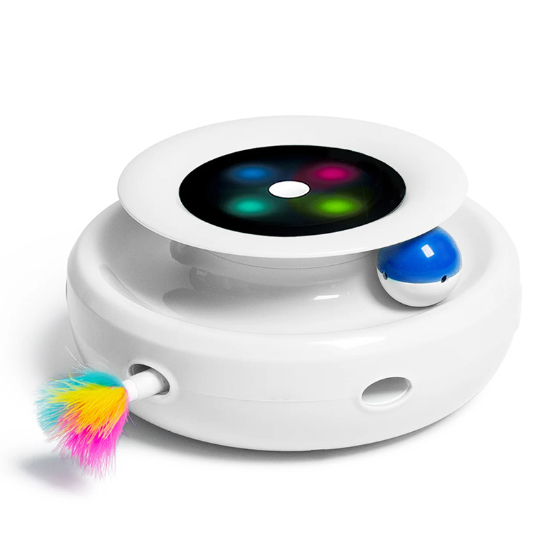 Pet Smart T60 Smart Cat Teaser Wand &amp; Ball Two-in-One Multi-Play Self-Entertainment Toy