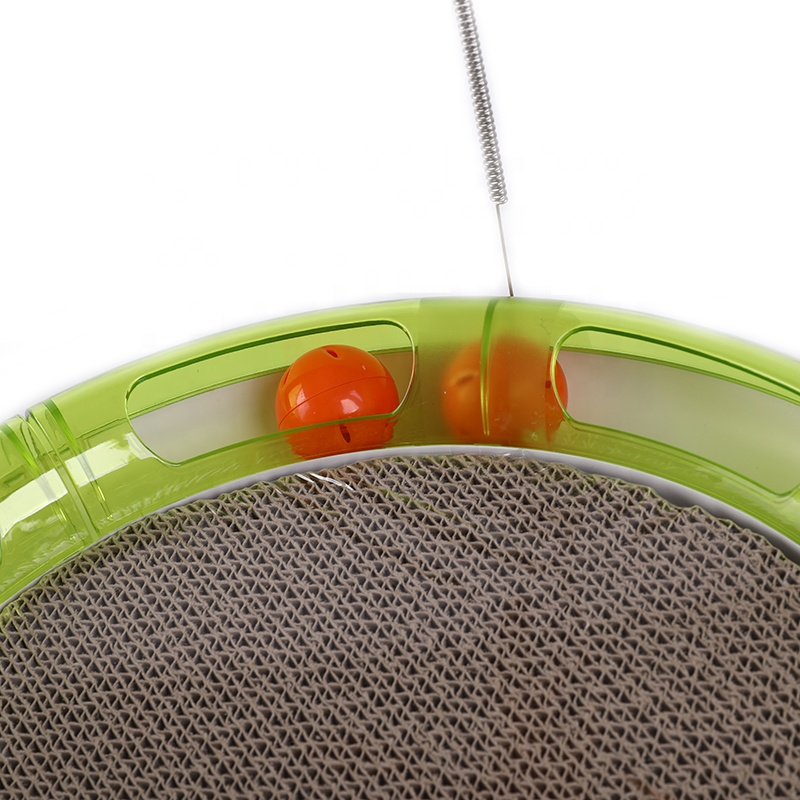 Imilive Plastic Eco-Friendly Tunnel Multifunctional Interactive Playing Track Ring Ball Scraper Claw Pet Cat Toy