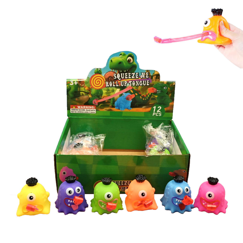 Stress-relief Vinyl Squishy Toy with Tongue-Out and Squeaky Sound Whistle-Wholesale for International Trade