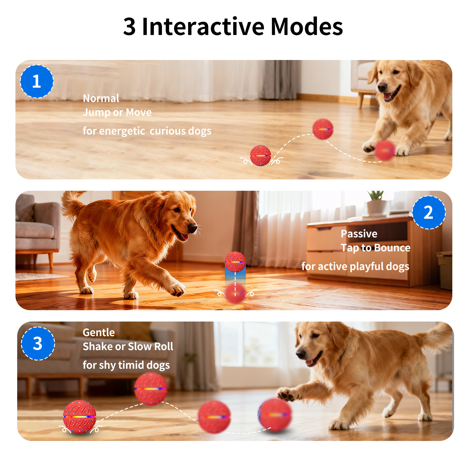 2026 High Quality Smart Pet Toy Rolling Ball Dog Motion Activated Rechargeable Interactive ETPU Pet Dog Toy Ball with Remote