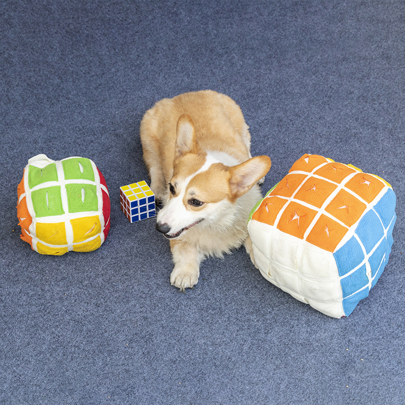Pet Cube Sniffing Toy Dog Enrichment Chew Toys Puzzle Hiding Food Interactive Toy