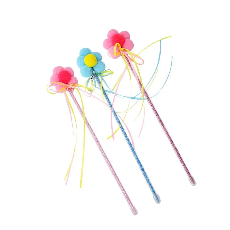 Interactive Teaser Wand Toys Cat Catcher Training Stick with Long Tassel