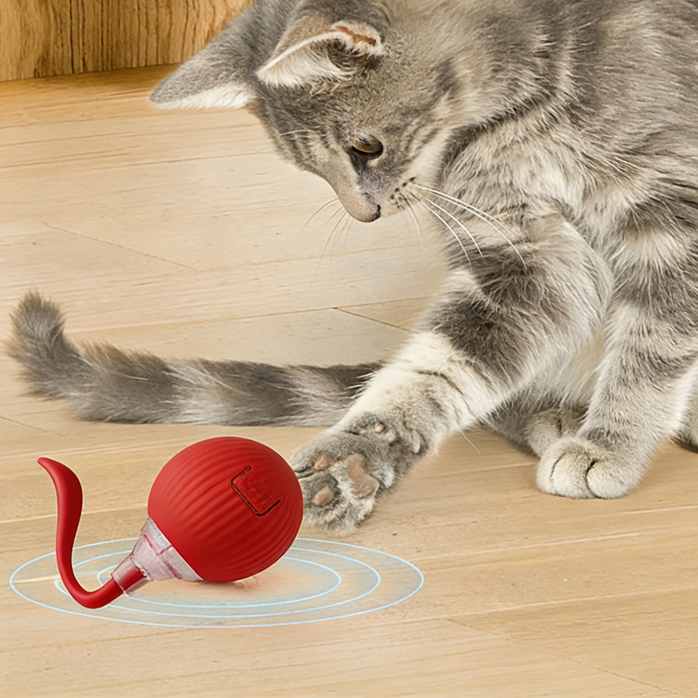 Smart Exercise Rechargeable Smart Fast Rolling Motion Activated Cat Toy Interactive Ball USB Rechargeable Rolling Ball