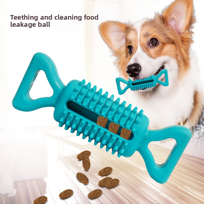 Dog Food Dispensing Ball Chew Toy-Bite-Resistant Teeth-Cleaning Boredom Relief TPR Material