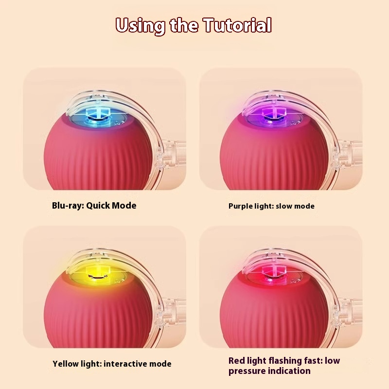 Smart Electric Cat &amp; Dog Play Toy Durable Eco-Friendly Modern Classic Style Automatic Rolling Sound Pet Interactive Movement Toy