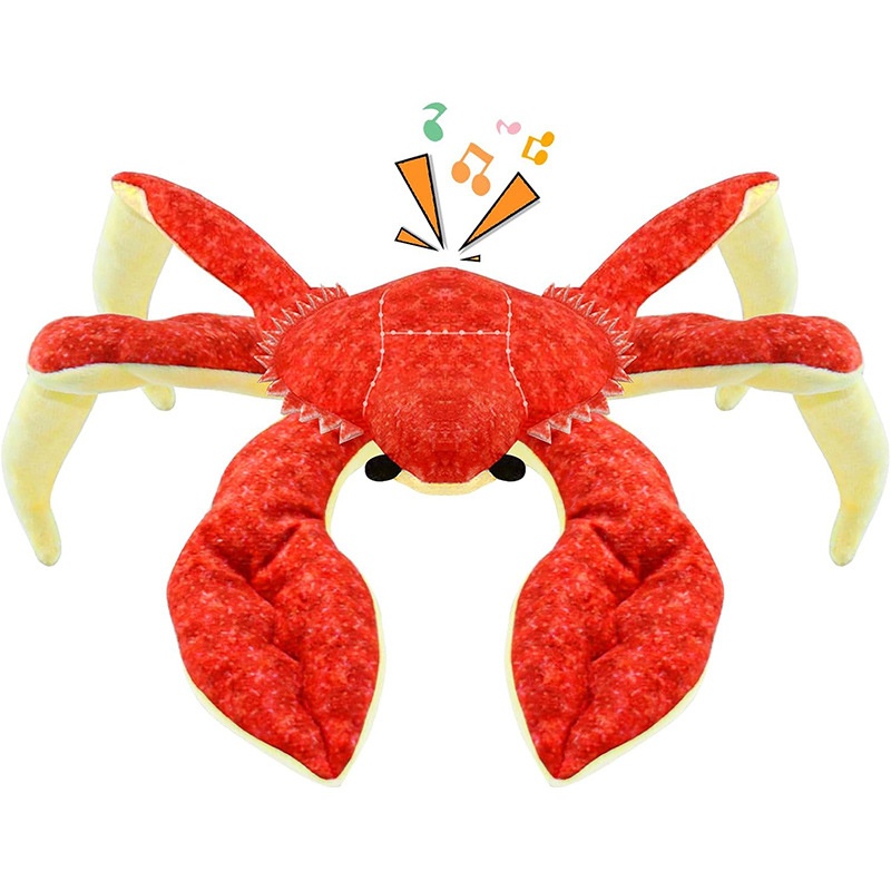 Crab Tug-of-War Plush Dog Toy - Interactive Squeaky Chew Toy with Rope Arms for Aggressive Play