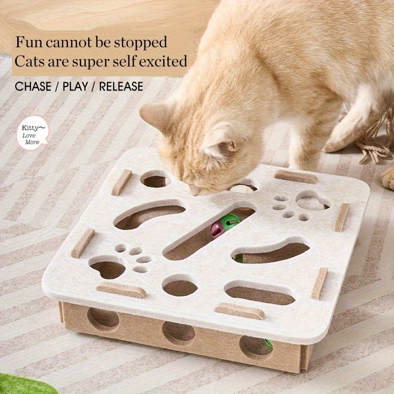 Playpal Cat Interactive Digging Toy For Cats Kitten Spinning Wheel Game Maze Box Wear Resistant And Scratch Resistant Digging
