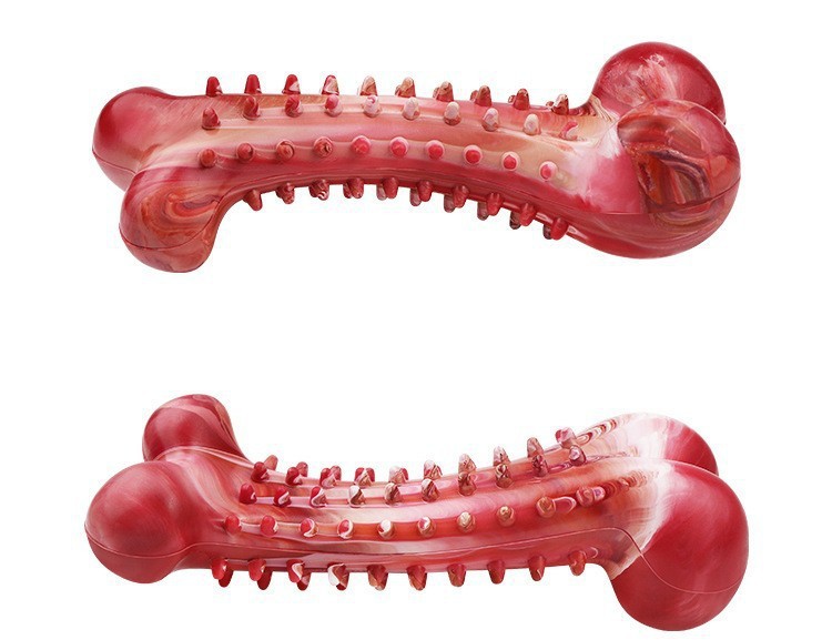 Indestructible Rubber Dog Toy Chew Bones Aggressive Chewers Teething Strong Long Lasting Dog Training Toy For Large Dogs