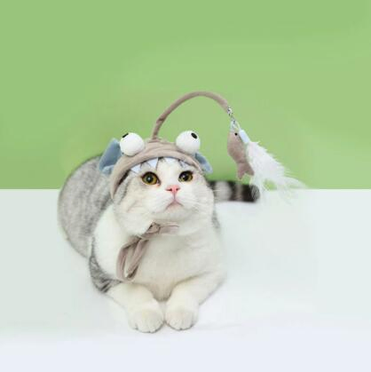 Wholesale Pet Suppliers Retractable Cat Toys Interactive Feather Teaser Wand Pet Cat Toy