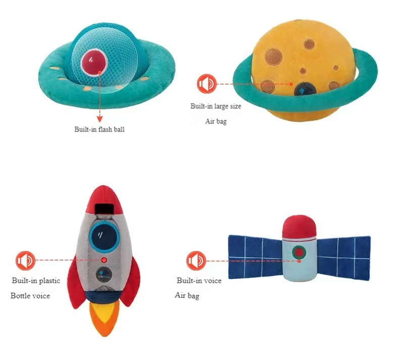 Eco-Friendly Cartoon Multifunctional fun play chewing biting and sound-producing Pet Dog Chew Toys