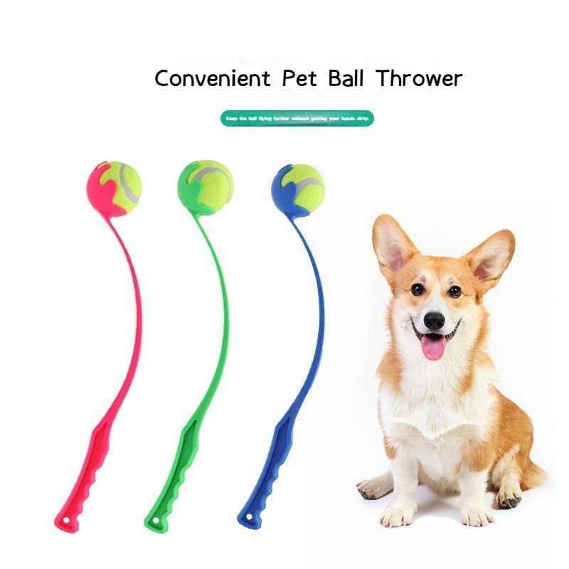 Petop Factory Wholesale Ergonomic Launcher Dog Fetch Stick Toy for Tennis Balls Outdoor Interactive Play Long Distance Throwing