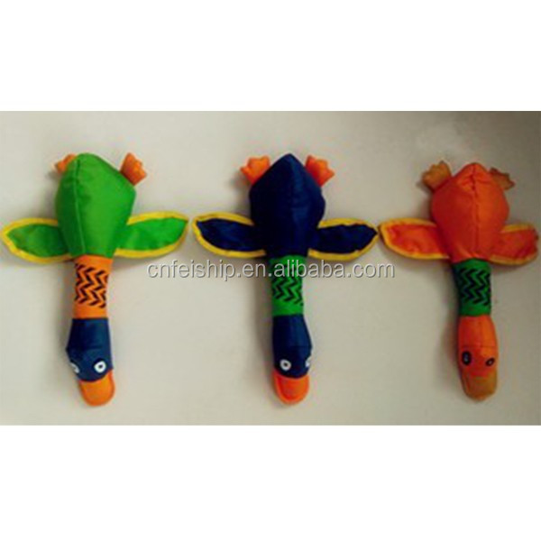 Stuffed Squeaky Duck Dog Toy with Crinkly Sounds
