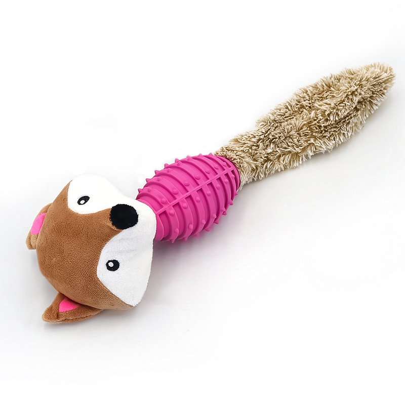 Factory Wholesale Interactive Squeaky Dog Toys Cartoon Shaped Plush Chew-resistant Pet Toys