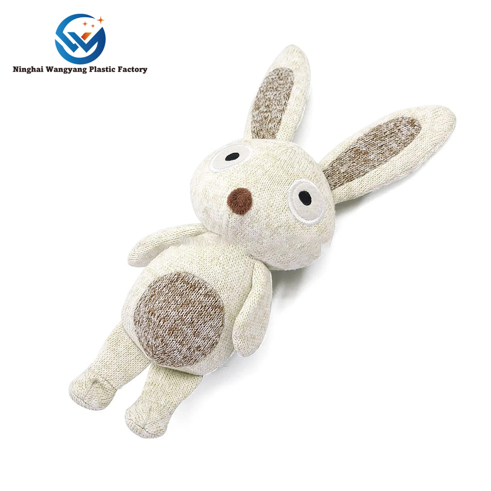 Luxury Custom Bunny Plush Small Knit Dog Toy Durable Eco-Friendly Pet Toys with Squeaky Feature Soft Stuffed Chew Manufacturers