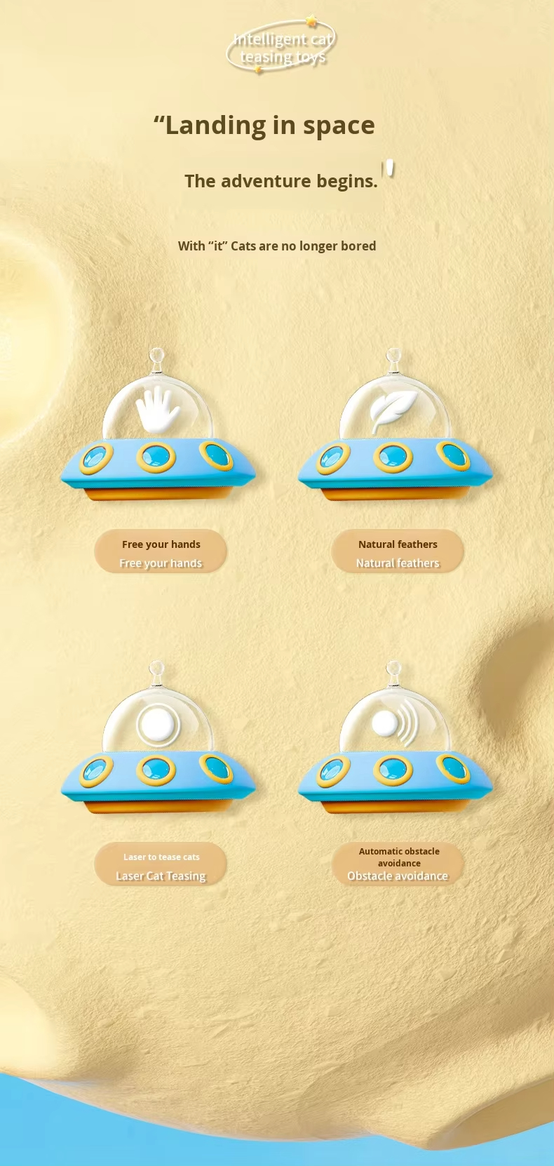 Interactive Smart Teaser Cat Feather Toy