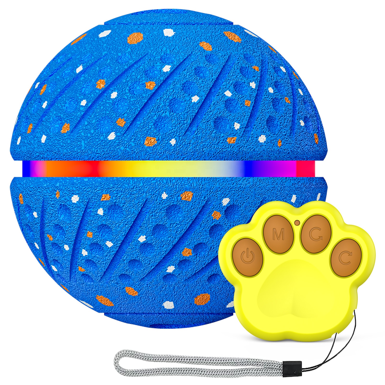 2026 High Quality Smart Pet Toy Rolling Ball Dog Motion Activated Rechargeable Interactive ETPU Pet Dog Toy Ball with Remote
