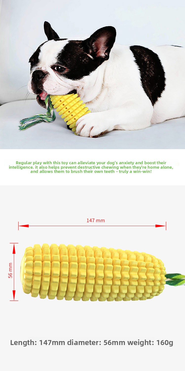 Pet Supplies TPR Sounding Corn Dog Chew Stick Bite-Resistant Toy for Bestseller