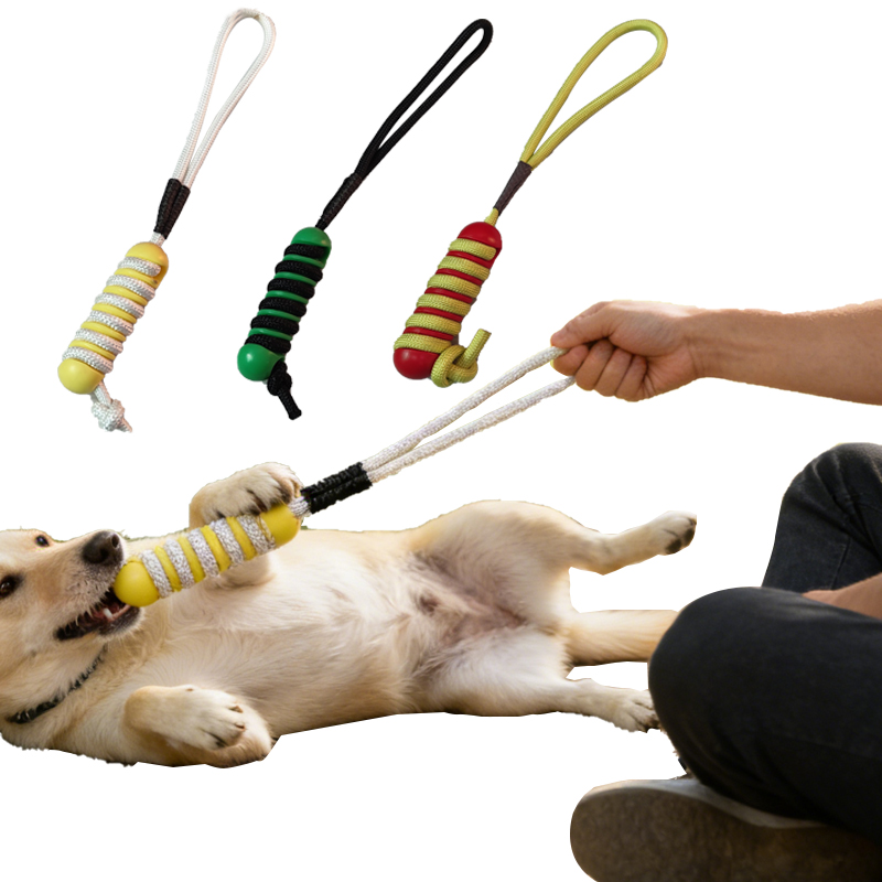 TPR Rope Toy Stick for Dogs Durable Chew Toy with Teeth Cleaning Interactive Tug of War Fetch Daily Indoor/Outdoor Use
