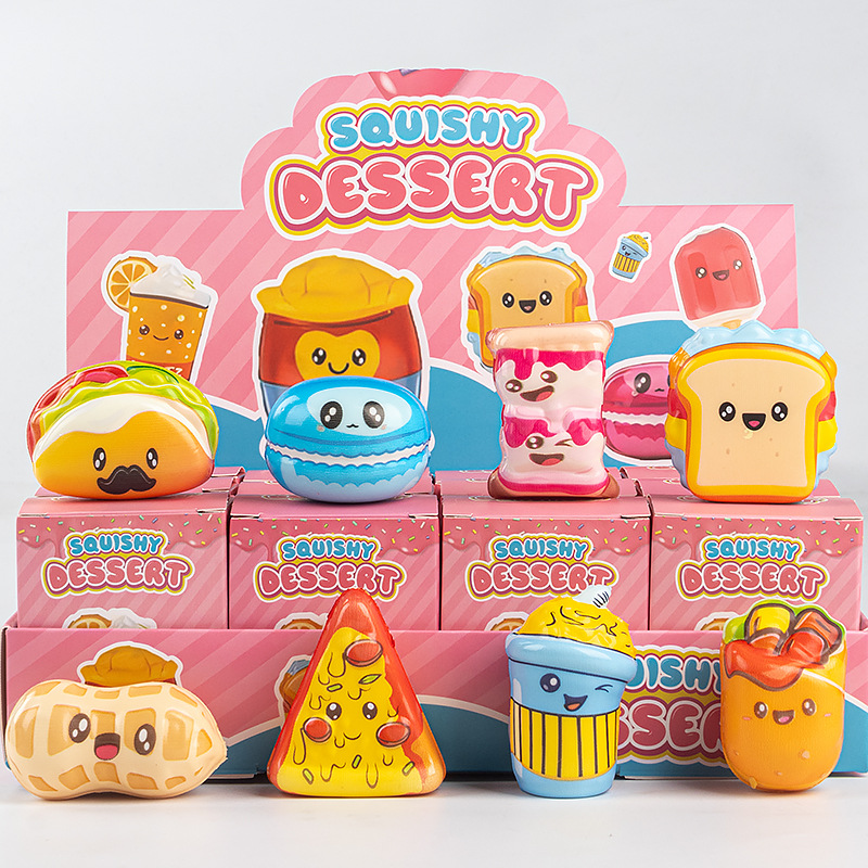 Squeeze Toy Slow Rising Food Squishy Blind Box, Cute Squeeze Toy Ornament, Kids Trendy Doll Blind Bag Wholesale
