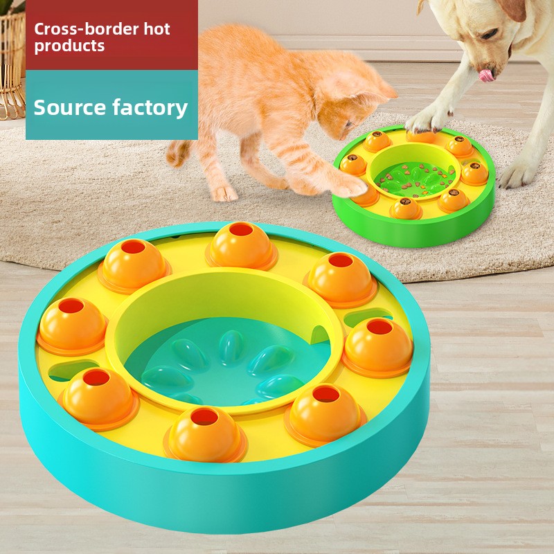 Wholesale Cartoon Modeling Pet Puzzle Toy with Food Feeder Multifunctional Interactive Funny Pet cat Dog Toy