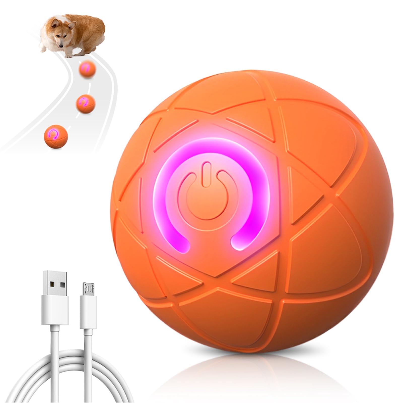 Interactive Dog Ball Toy Unpredictable Bounce Motion Pet Toy For Boredom Anxiety Training Safe For Small Large Dogs