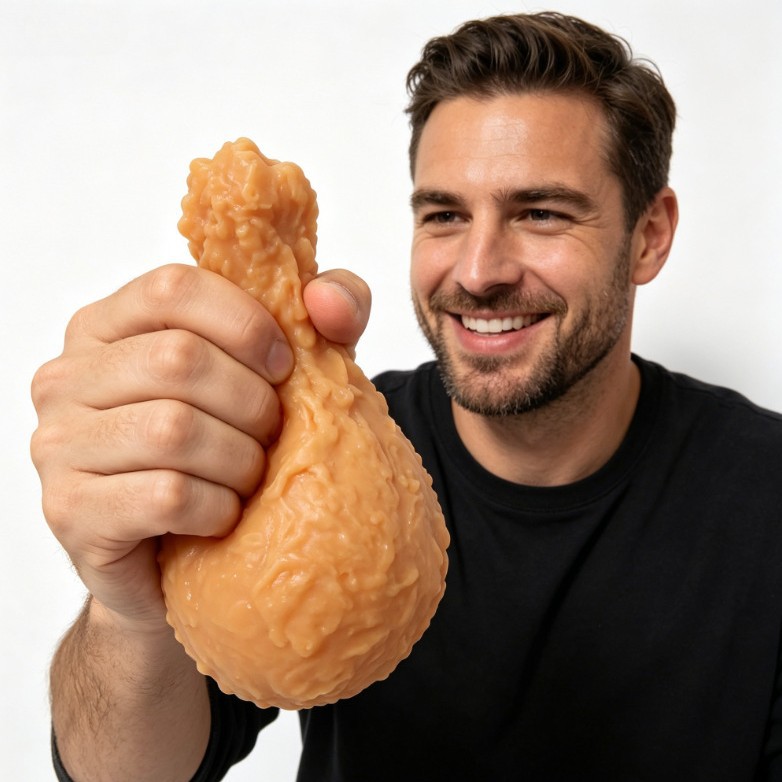 Viral Giant Fried Chicken Squishy Jumbo Slow Rising Realistic Drumstick Stress Toy Creative Anger Release Fidget For Kids Adults