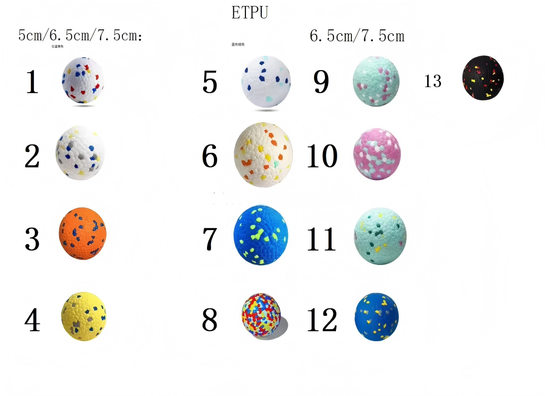Pet Chew Toys Multi Cluster ETPU Chew Ball High Bounce Rebound Pet Toys Wholesale for Pool Beach Lake Water Floating Game