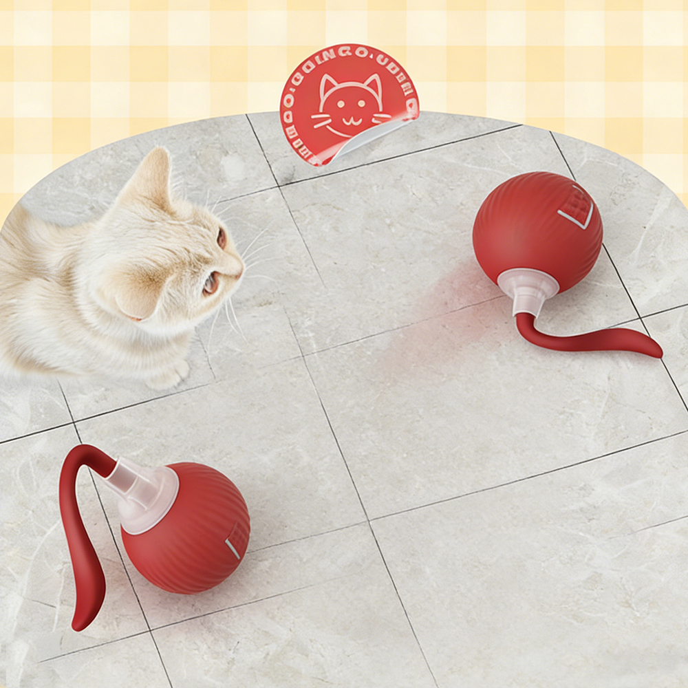 Smart Exercise Rechargeable Smart Fast Rolling Motion Activated Cat Toy Interactive Ball USB Rechargeable Rolling Ball