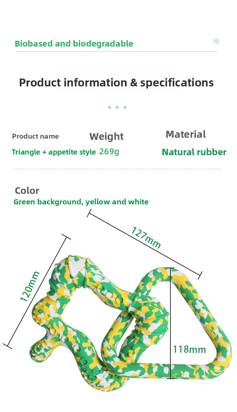Eco-Friendly Degradable Natural Rubber Dog Chew Toys Cross-Border Interactive Grinding Stick Bite Resistant for Pets