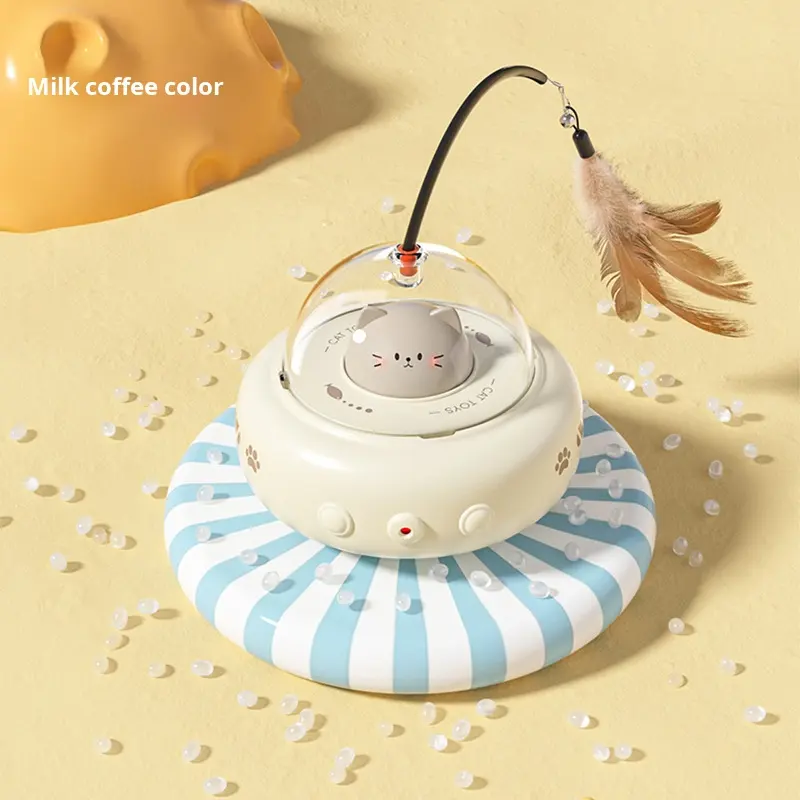 Interactive Smart Teaser Cat Feather Toy Electric Cat Teaser Stick With Bell Training Pet Toys Replaceable Cat Supplies