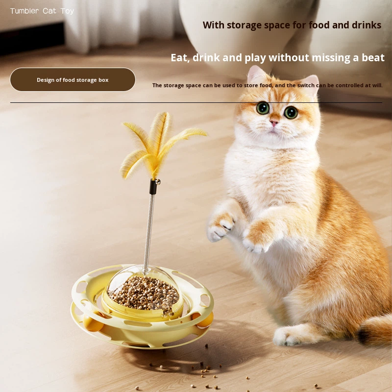 Eco-friendly Pet Toys Cat Multi-play Pet Toy Cat Toy Leaking Food Tumbler Turntable Cat Amusing Artifact Self-Entertainment