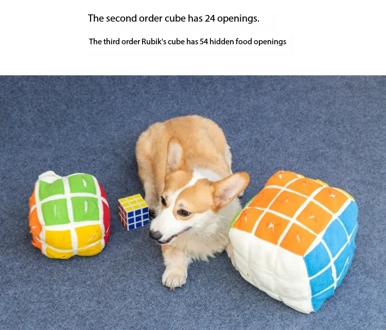Pet Cube Sniffing Toy Dog Enrichment Chew Toys Puzzle Hiding Food Interactive Toy