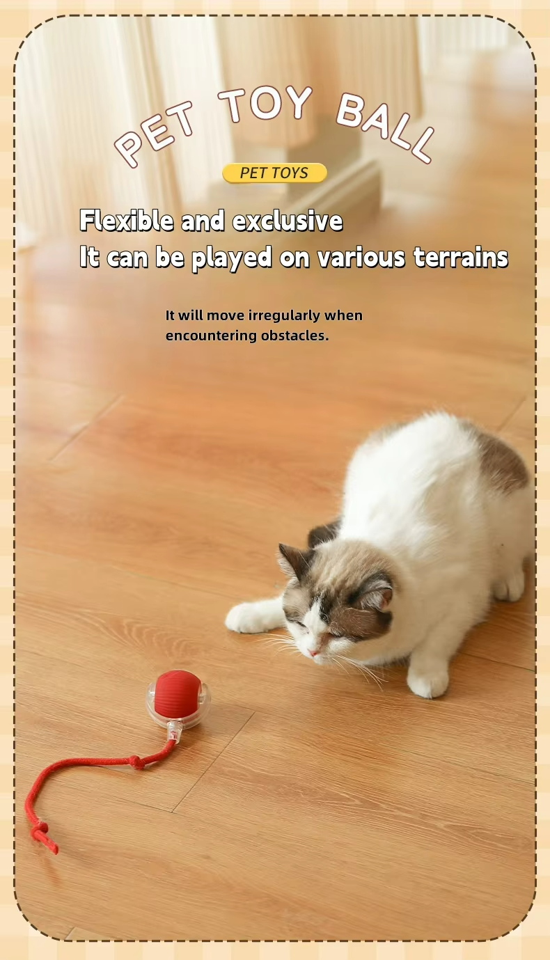 Smart Electric Cat & Dog Play Toy Durable Eco-Friendly Modern Classic Style Automatic Rolling Sound Pet Interactive Movement Toy
