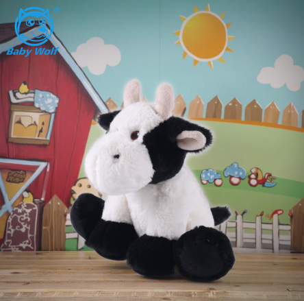 PET Wildlife Plush Toys Cow - 20cm Companions for Endless Hugs, Calming Anxiety &amp; Brightening Playrooms