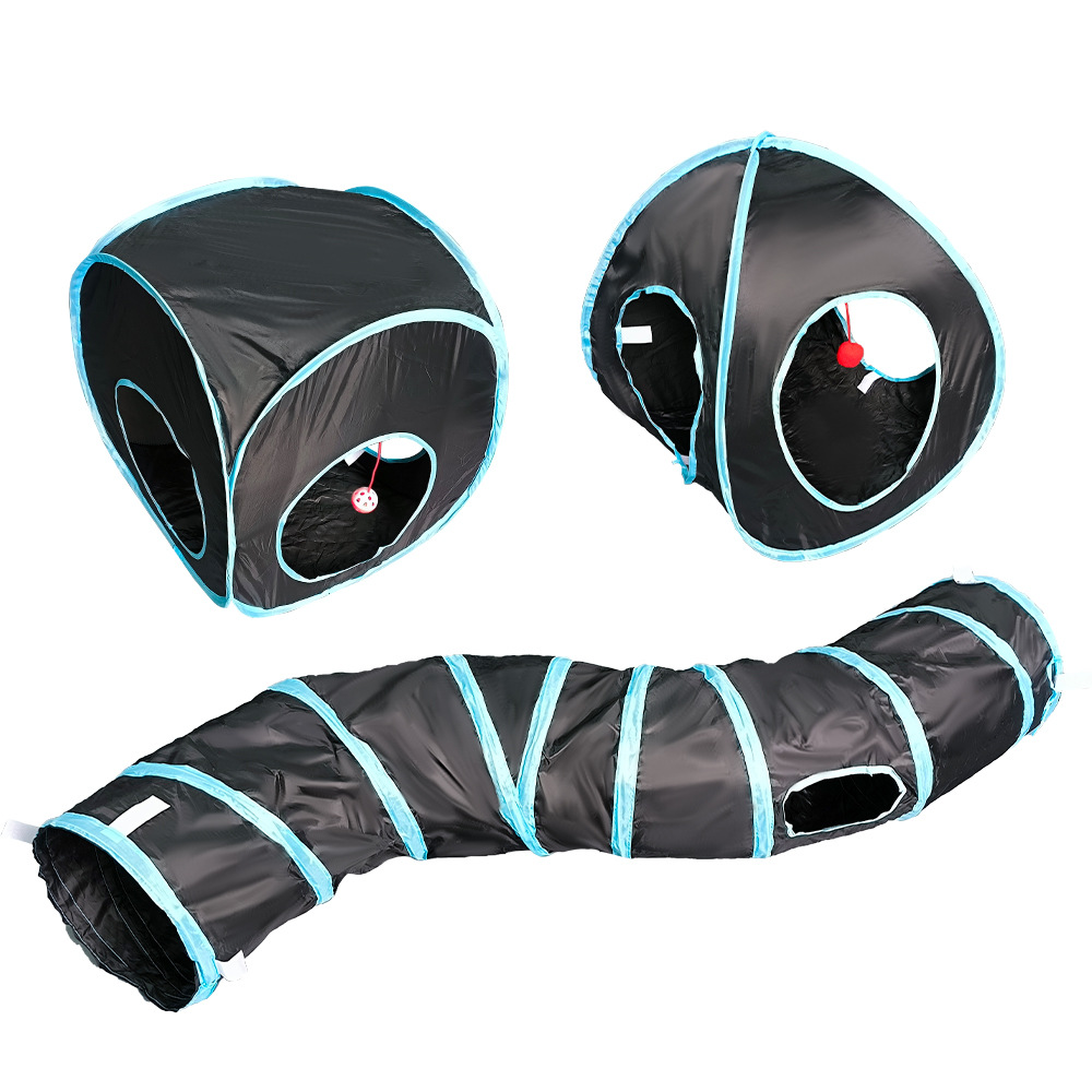 New Design Interactive Collapsible Fun Toys Multiple Play Cat Tunnel