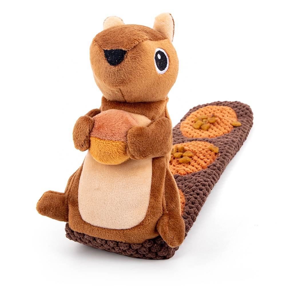New Design Interactive Treat Dispenser Dog Toys Durable Squirrels Squeaky Snuffle Dog Puzzle Toy