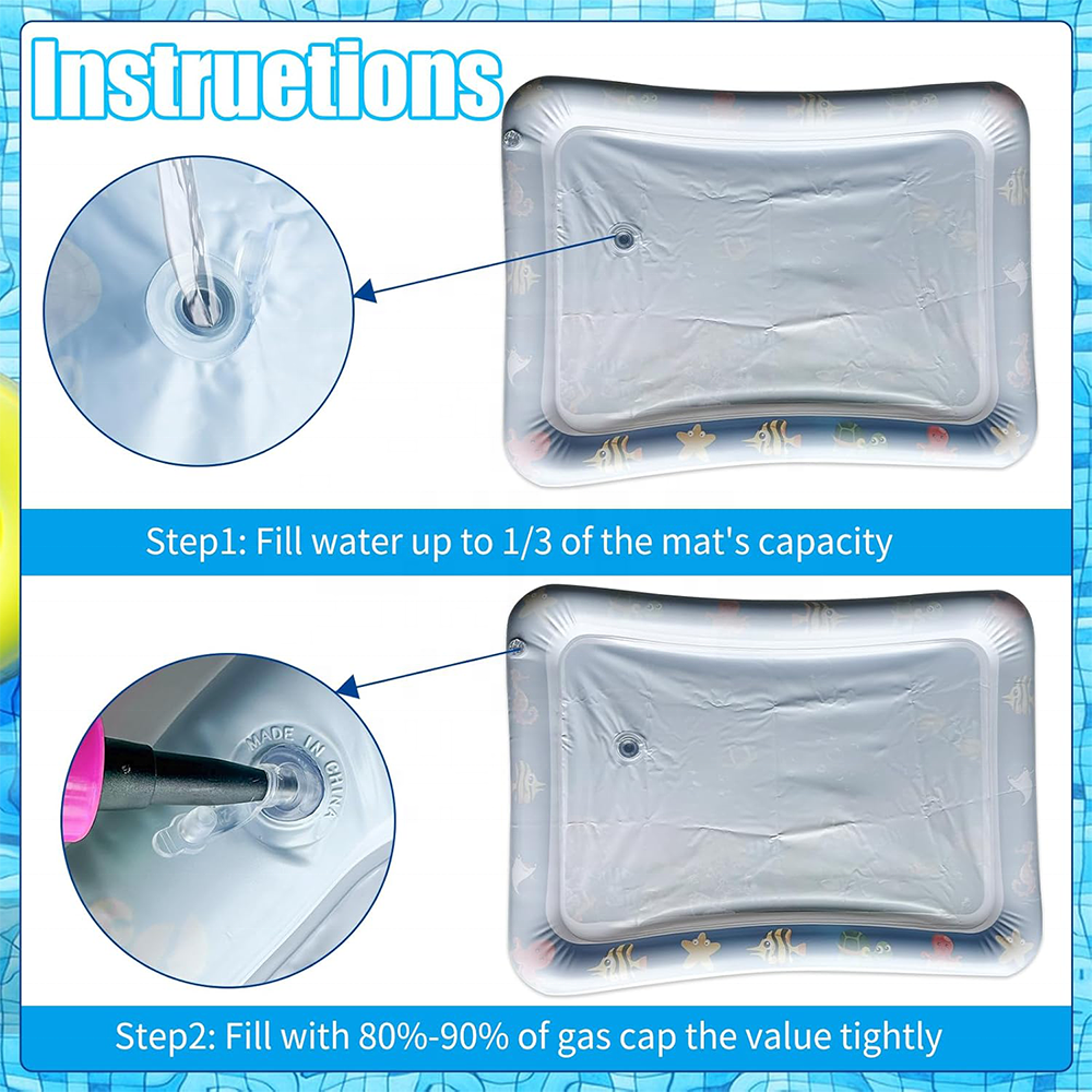 Bored Indoor Cat Eco-Friendly Cartoon Interactive Treat-Toy PVC Scratch-Resistant Water Sensory Anxiety Relief Play Mat for Cats